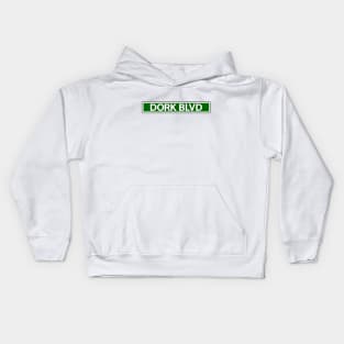 Dork Blvd Street Sign Kids Hoodie